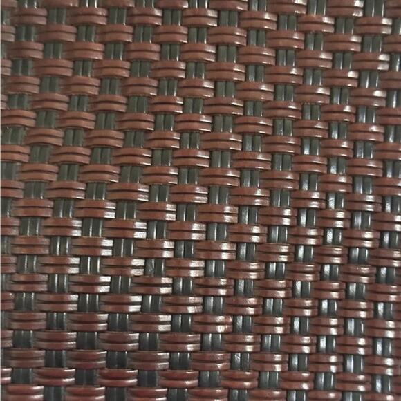 BRIGHTON Leather Bucket Bag Weave Dark Brown Handbag Purse NICE - Picture 3 of 9